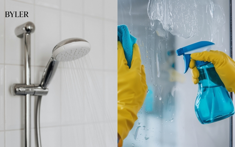 Dùng nước lau kính chuyên dụng