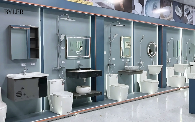 Showroom phân khu theo combo phòng tắm