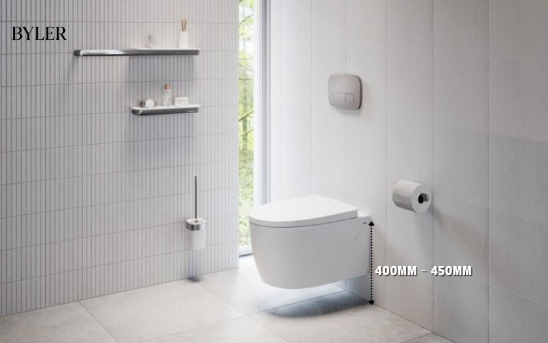 Chiều cao lắp đặt bồn cầu treo tường là bao nhiêu?