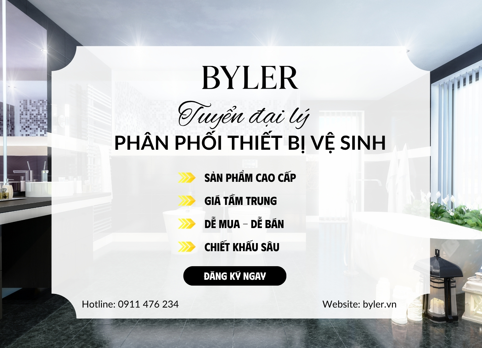 Đại lý phân phối thiết bị vệ sinh Byler