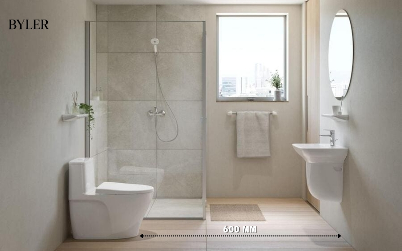 Khoảng cách từ mặt trước bồn cầu đến tường đối diện