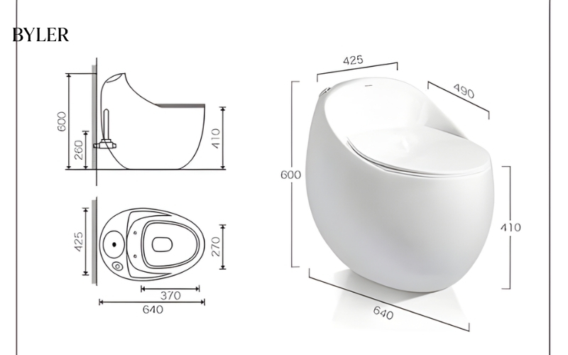 Kích thước bồn cầu 2