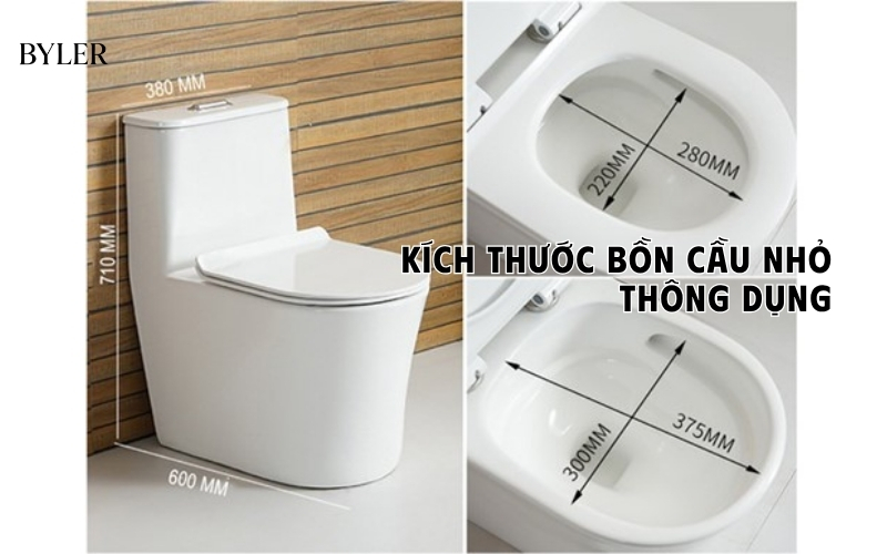 Kích thước bồn cầu nhỏ