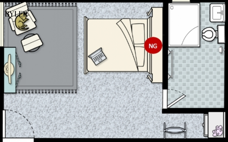 Kỵ đặt bồn cầu cùng hướng nhà