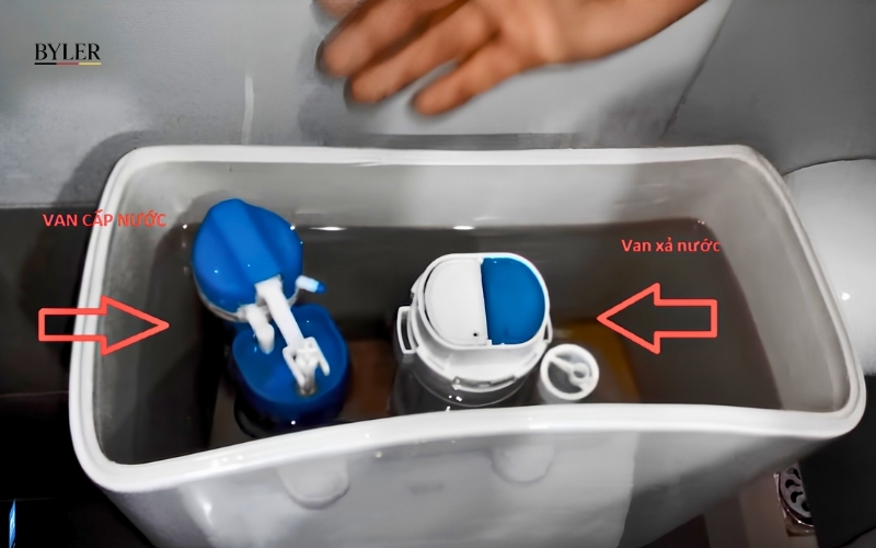 Rò rỉ tại van cấp nước do cặn bẩn hoặc lão hóa