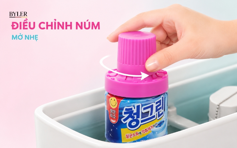 Điều chỉnh núm xoay hoặc độ mở của lọ Điều chỉnh núm xoay hoặc độ mở của lọ