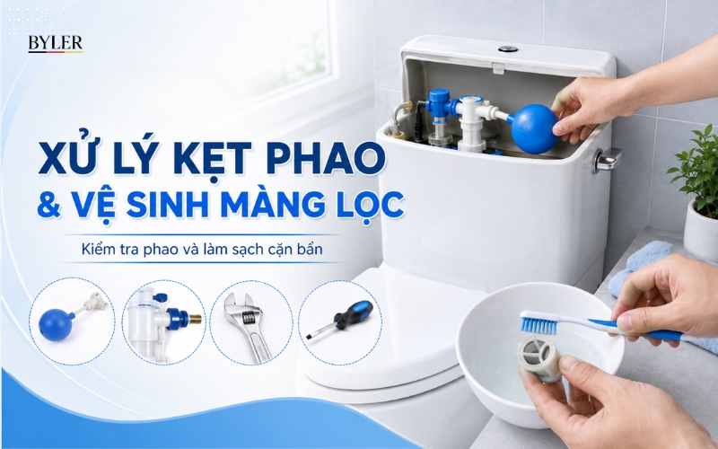 Xử lý lỗi kẹt phao và vệ sinh màng lọc Xử lý lỗi kẹt phao và vệ sinh màng lọc