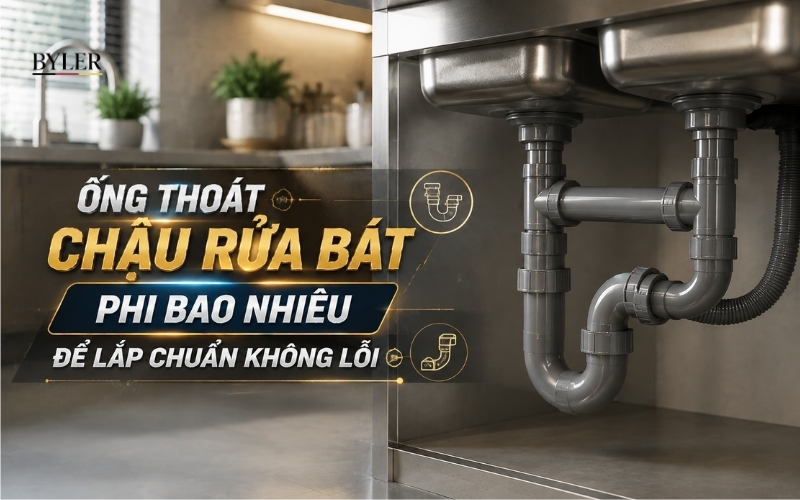 Ống thoát chậu rửa bát phi bao nhiêu