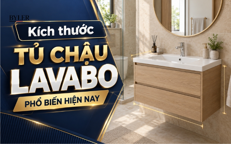 Kích thước tủ chậu lavabo
