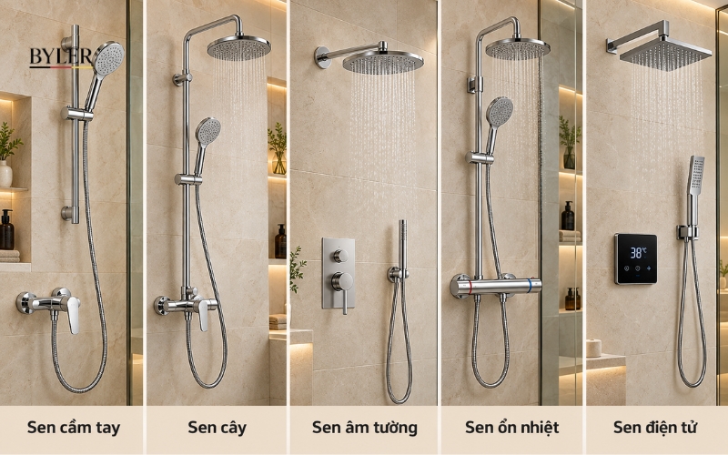 Các loại sen tắm và tiện ích nổi bật