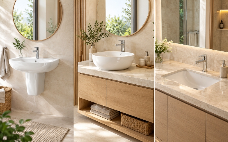 Cách phân biệt các loại chậu lavabo