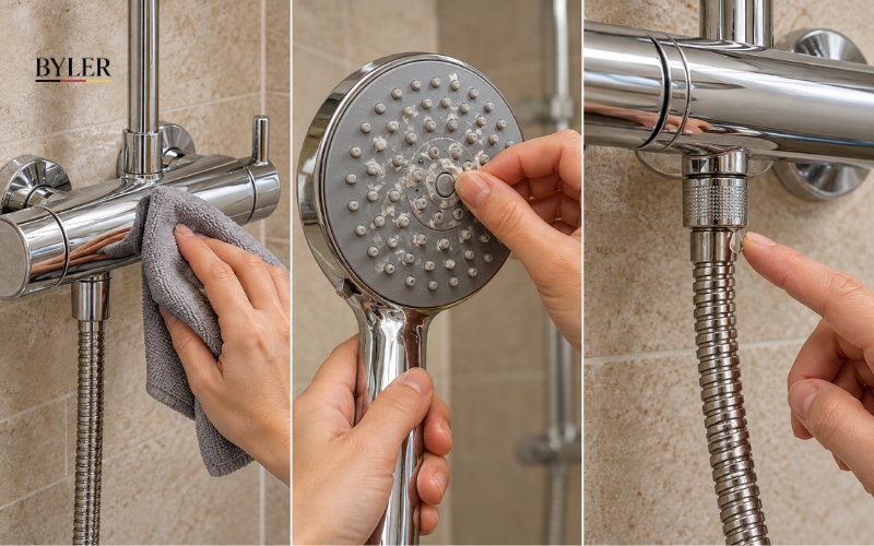 Cách vệ sinh và kiểm tra sen tắm khi sử dụng