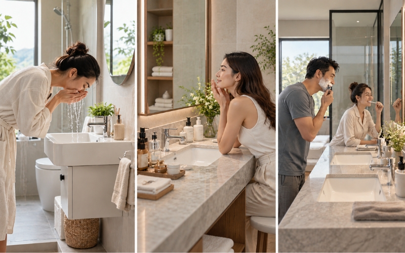 Chọn lavabo theo cách bạn sử dụng mỗi ngày
