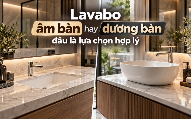 Lavabo âm bàn hay dương bàn