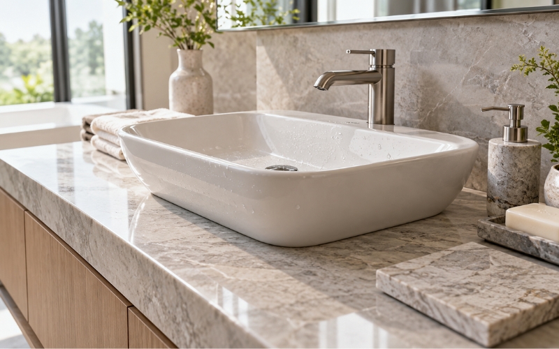 Vì sao chất liệu quyết định độ bền chậu lavabo